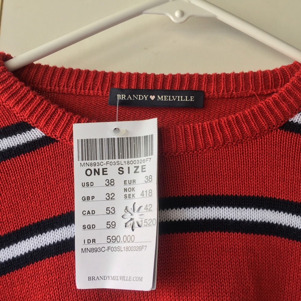 ✨NWT Brandy Melville Striped Sweater✨ - Picture 2 of 3